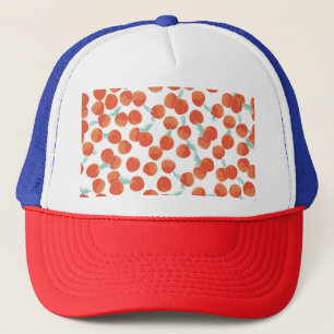Gorra De Camionero Frutas de melocotón sin mar, patrón de verano.
