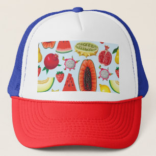 Gorra De Camionero Frutas Exóticas: Impresión a la moda sin problemas