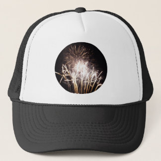 Gorra De Camionero Fuegos artificiales blancos y dorados I Celebració