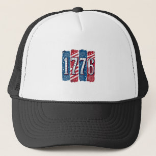 Gorra De Camionero Fuegos Artificiales Patrióticos de 1776 Diseño Vec