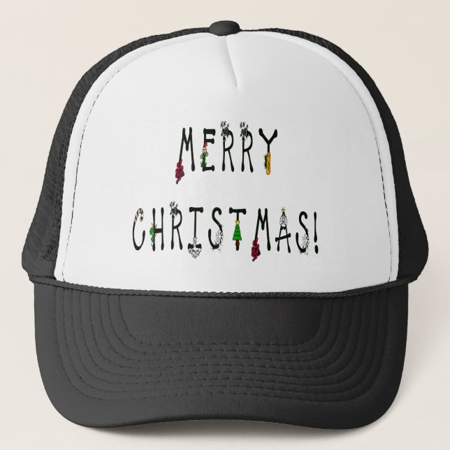 Gorra De Camionero Fuente de decoración navideña de merry (Anverso)