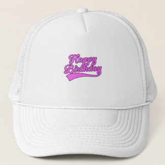Gorra De Camionero Fuente vintage de cumpleaños feliz