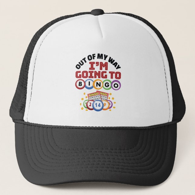 Gorra De Camionero Fuera de mi camino voy a Bingo (Anverso)