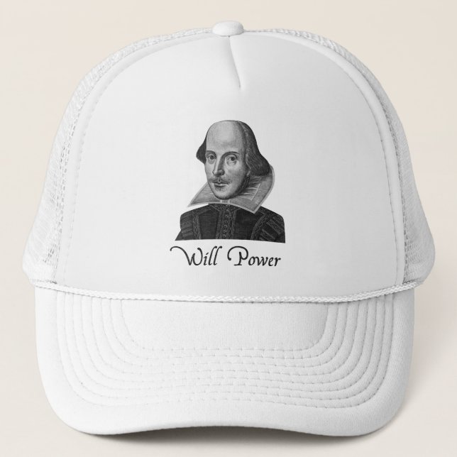 Gorra De Camionero Fuerza de voluntad de William Shakespeare (Anverso)