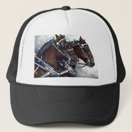 Gorra De Camionero Fuerza y gloria - caballos de Percheron