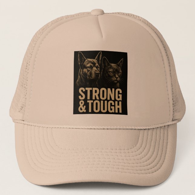 Gorra De Camionero Fuerza y resiliencia: Audaz Arte Mascota (Anverso)