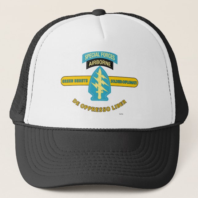 GORRA DE CAMIONERO FUERZAS ESPECIALES AIRBORNE "DE OPPRESSO LIBER" (Anverso)