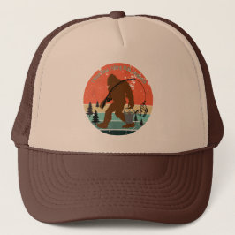 Gorra De Camionero Fui A Pescar Con Sasquatch - Retro
