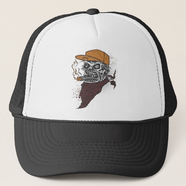 Gorra De Camionero Fumar de cráneo (Anverso)