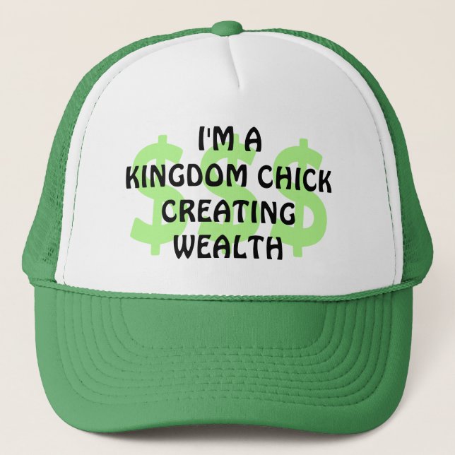 Gorra De Camionero Fun Christian KINGDOM CHICK Emprendedor (Anverso)