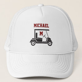 Gorra De Camionero Fun Golf Guy Cart Monogram Name