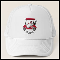 Fun Golf Guy Cart Personalizado Monograma Nombre