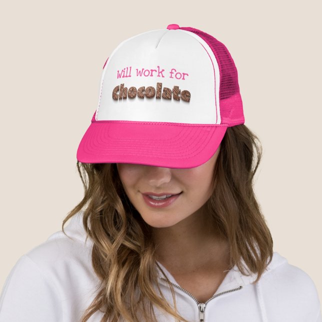 Gorra De Camionero Funcionará con humor chistoso del chocolate (In situ)