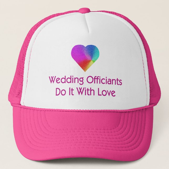 Gorra De Camionero Funcionarios bodas lo hacen con amor (Anverso)