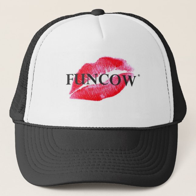 GORRA DE CAMIONERO FUNCOW ROSA BESO (Anverso)