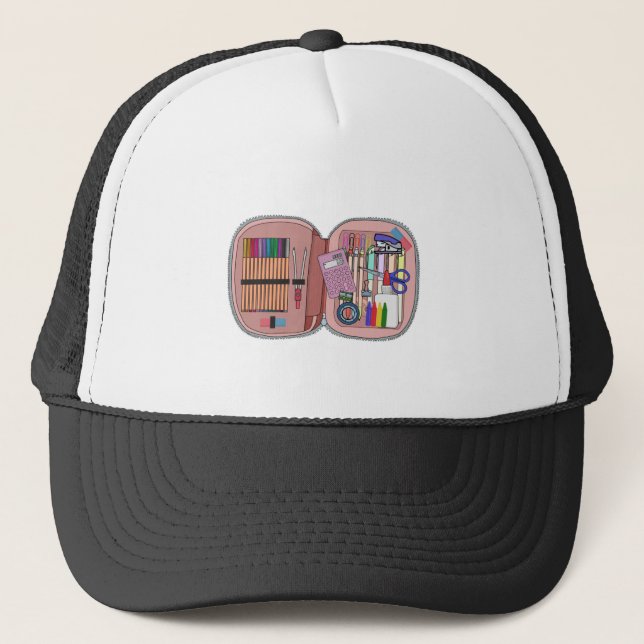 Gorra De Camionero Funda de lápiz escolar (Anverso)
