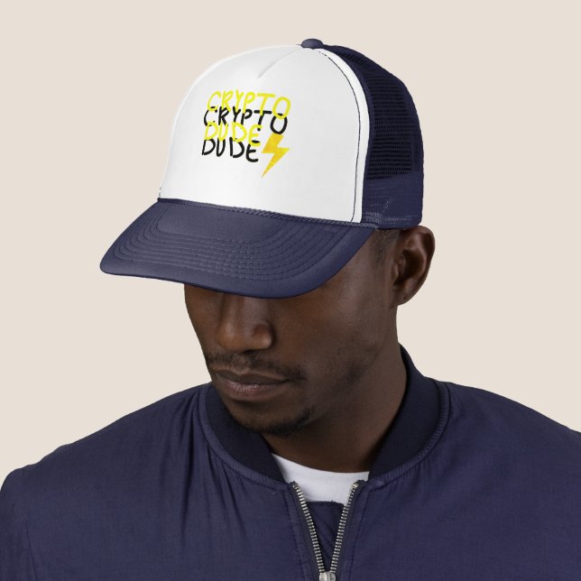 Gorra De Camionero Funky Crypto Dude Energy Power Rótulo (In situ)