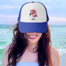 Gorra De Camionero Funky Flamingo "Día del Pelo Malo"