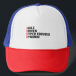 Gorra De Camionero Funny Adhd Agile Driven Hyper Focused Dynamic Gift<br><div class="desc">funny, adhd, awareness, mental, illness, neurodiversity, disability, gift, birthday</div>