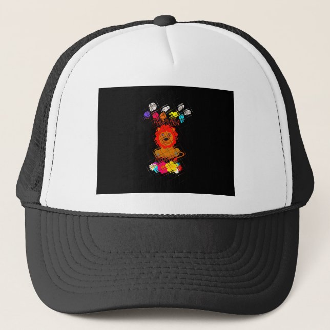 Gorra De Camionero Funny Baby Lion King: Diseño de Arte Hakuna Matata (Anverso)