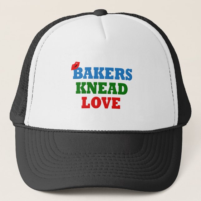 Gorra De Camionero Funny Bakers Need (Knead) Love (Anverso)