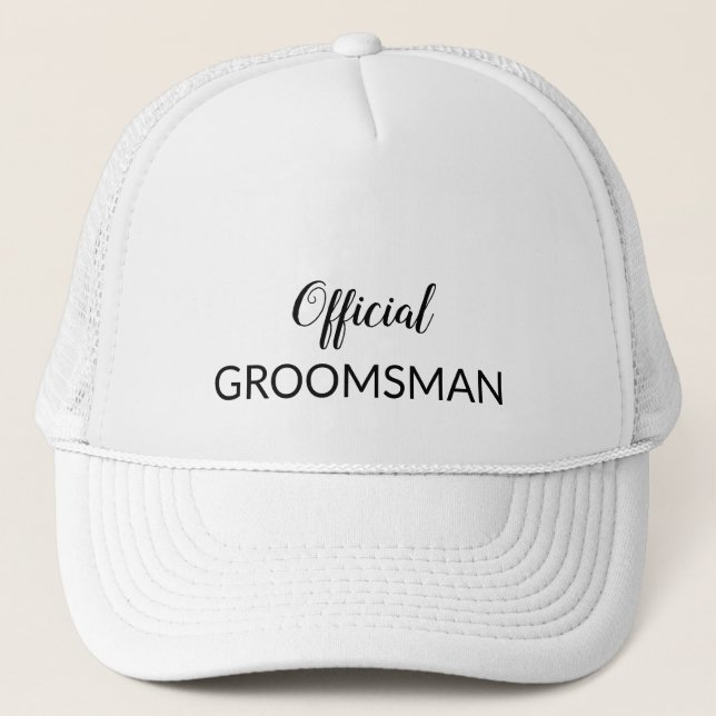 Gorra De Camionero Funny Boda Cap oficial Groomsman (Anverso)