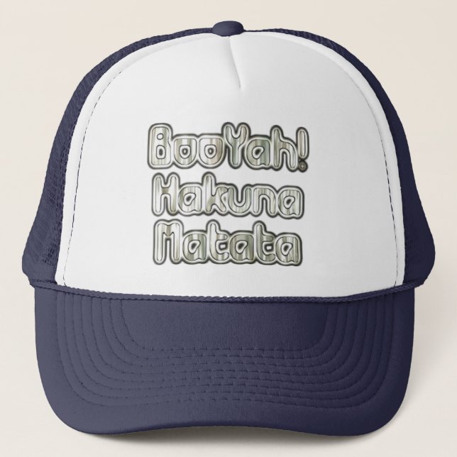 Gorra De Camionero Funny Booyah Hakunamatata Trucker Hat (Anverso)