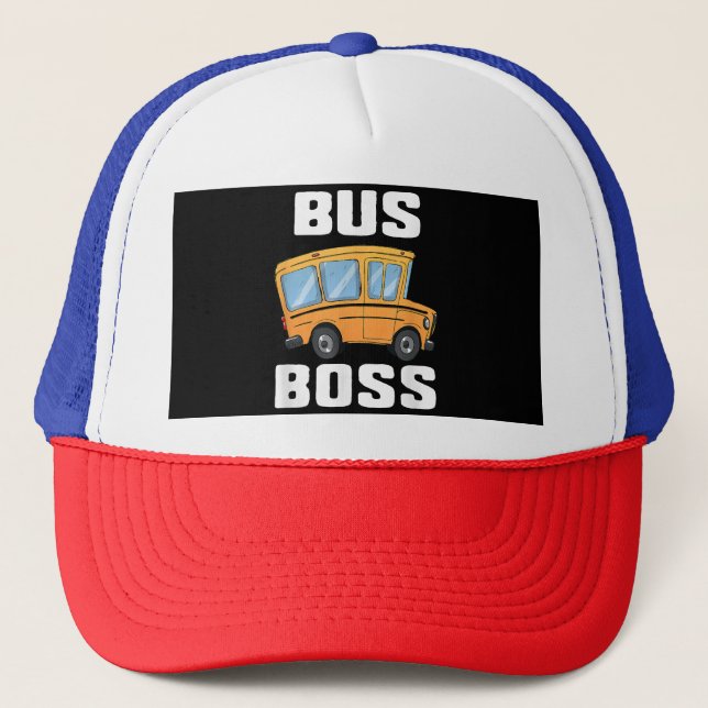 Gorra De Camionero Funny Bus Boss School Bus Driver (Anverso)