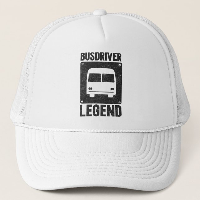 Gorra De Camionero Funny Bus Driver Legend School Bus (Anverso)