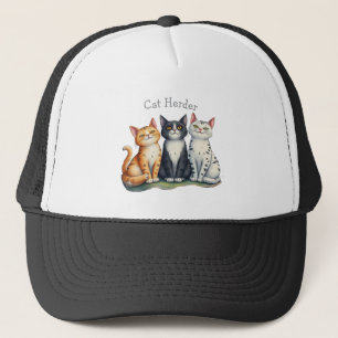 Gorra De Camionero Funny Cat Herder para el amante del gato