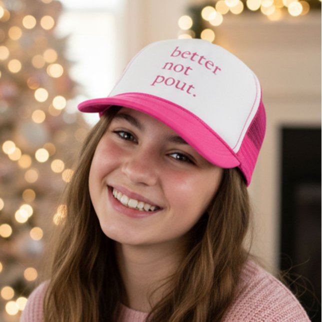 Gorra De Camionero Funny Christmas Better Not Pout Simple Cute  (Subido por el creador)