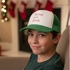 Gorra De Camionero Funny Christmas Better Not Pout Simple Cute 