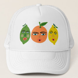 Gorra De Camionero Funny Citrus Fruits Lemon Naranja
