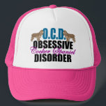 Gorra De Camionero Funny Cocker Spaniel<br><div class="desc">Tengo un OCD para perros lindos que usan coquetón. Un poco de humor de perro con dos espátulas de bonito coqueteros sentados encima de las palabras Trastorno obsesivo de Cocker Spaniel hace un regalo divertido para un dueño.</div>