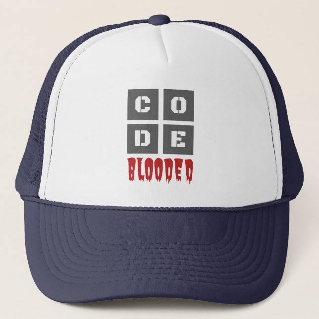 Gorra De Camionero Funny del programador informático con código de sa (Anverso)