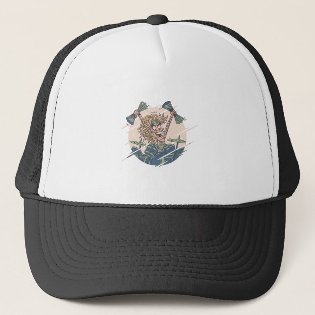 Gorra De Camionero Funny Drummer (Anverso)