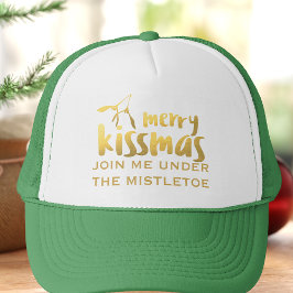 Gorra De Camionero Funny Festivo Mistletoe Kissing Trucker Hat