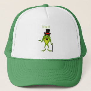 Gorra De Camionero Funny frog with top hat cartoon