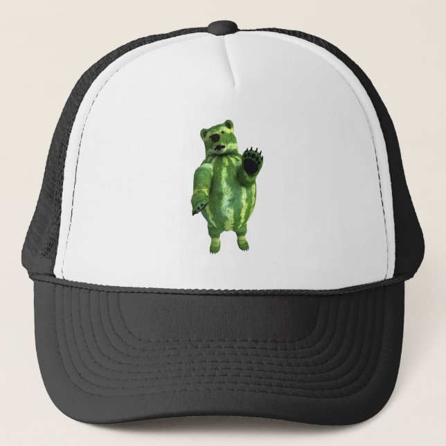 Gorra De Camionero Funny Green Watermelons Bear (Anverso)