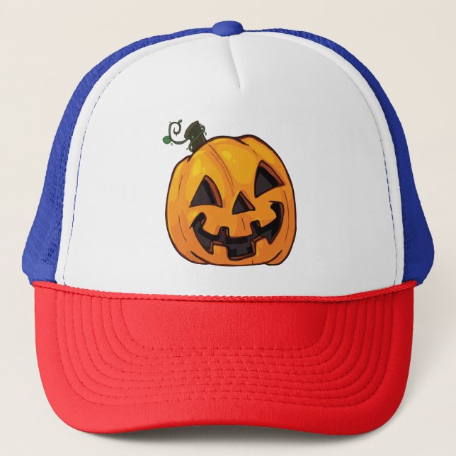 Gorra De Camionero Funny Halloween Pumpkin  T-Shirt (Anverso)