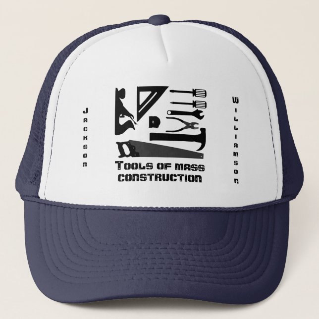 Gorra De Camionero Funny "Herramientas de construcción masiva"  (Anverso)