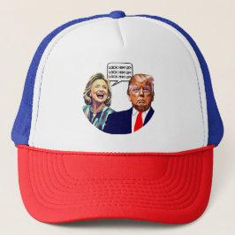 Gorra De Camionero Funny Hillary dice que encerrar a Trump