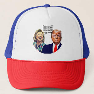Gorra De Camionero Funny Hillary dice que encerrar a Trump