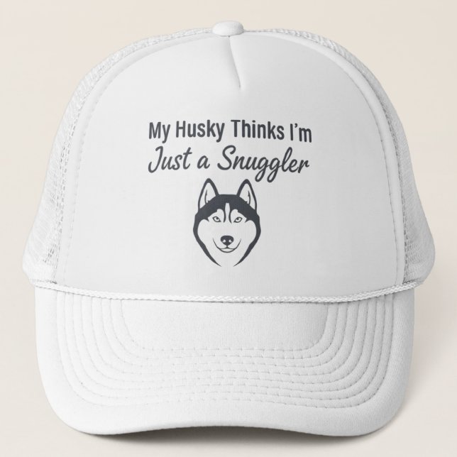 Gorra De Camionero  Funny Husky Dog Snuggler  (Anverso)