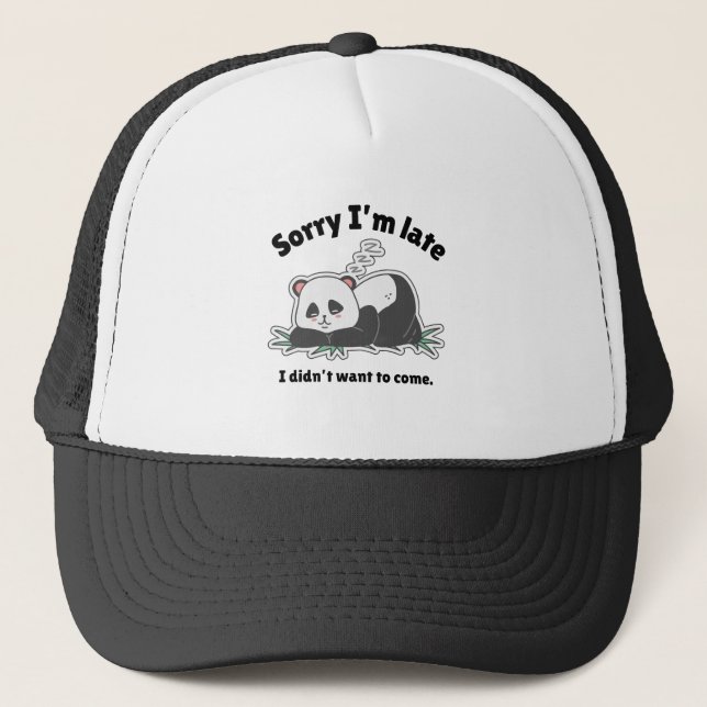 Gorra De Camionero Funny Lazy Panda Design (Anverso)
