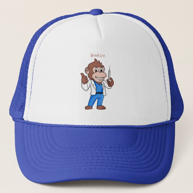 Gorra De Camionero Funny orangutan ape personalizado médica (Anverso)