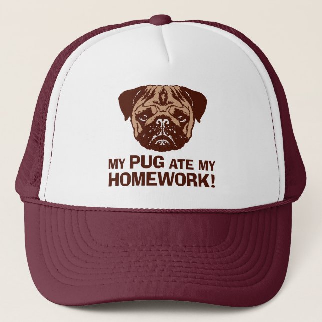 Gorra De Camionero Funny Pug (Anverso)