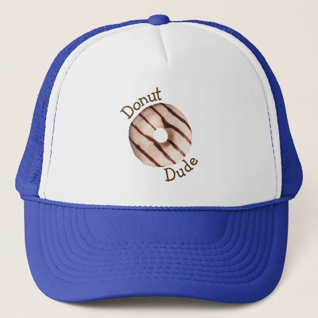 Gorra De Camionero Funny Retro Donut Dude Trucker Hat (Anverso)