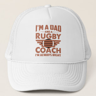 Gorra De Camionero Funny Rugby Dad y Rugby Coach