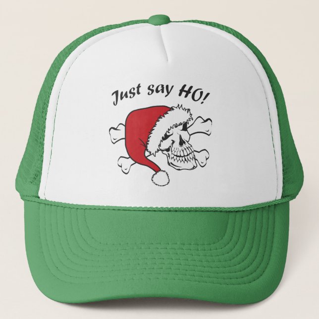 Gorra De Camionero Funny Santa Skull (Anverso)